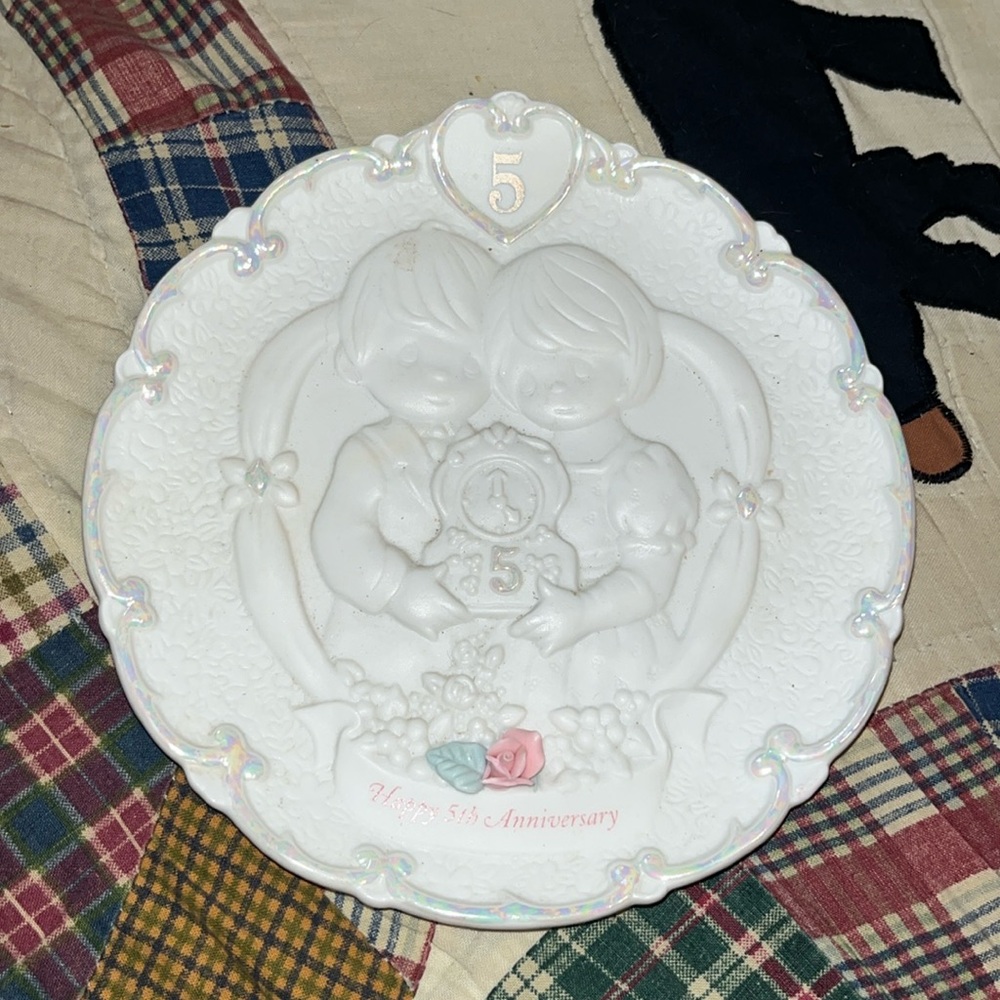 Precious moments fifth anniversary plate 5